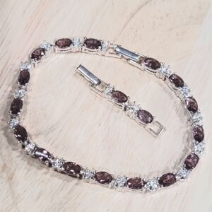 AVON February Birthstone Elegant Tennis Bracelet With Amethyst Purple